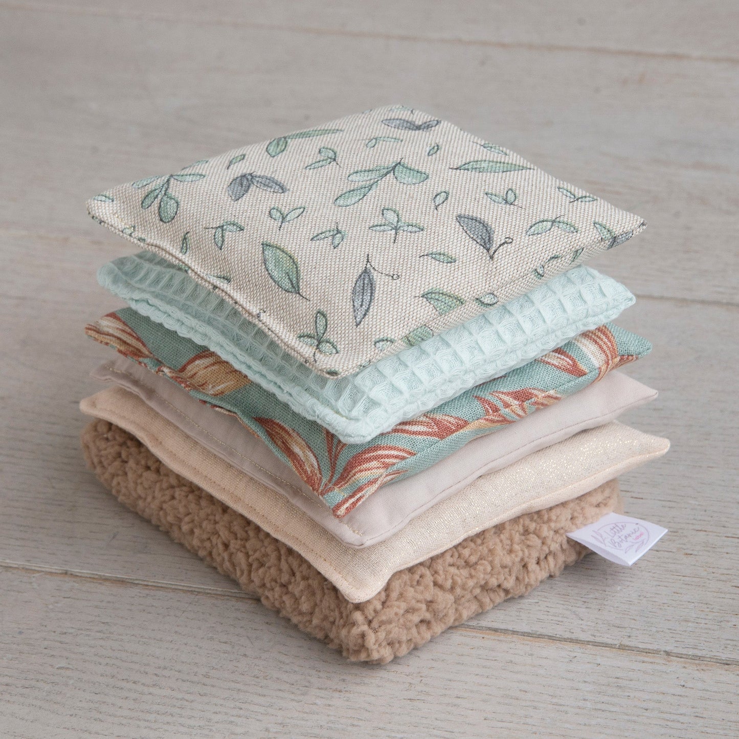 Sensorische pittenzakjes - Dusty Green - 6 stuks