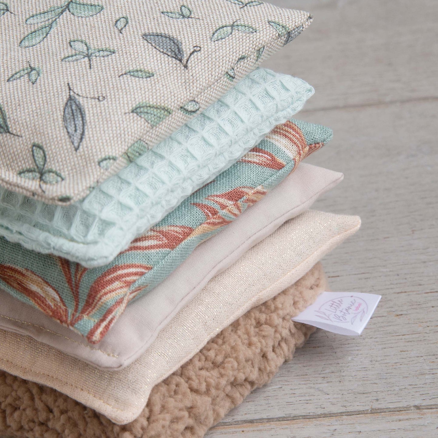 Sensorische pittenzakjes - Dusty Green - 6 stuks