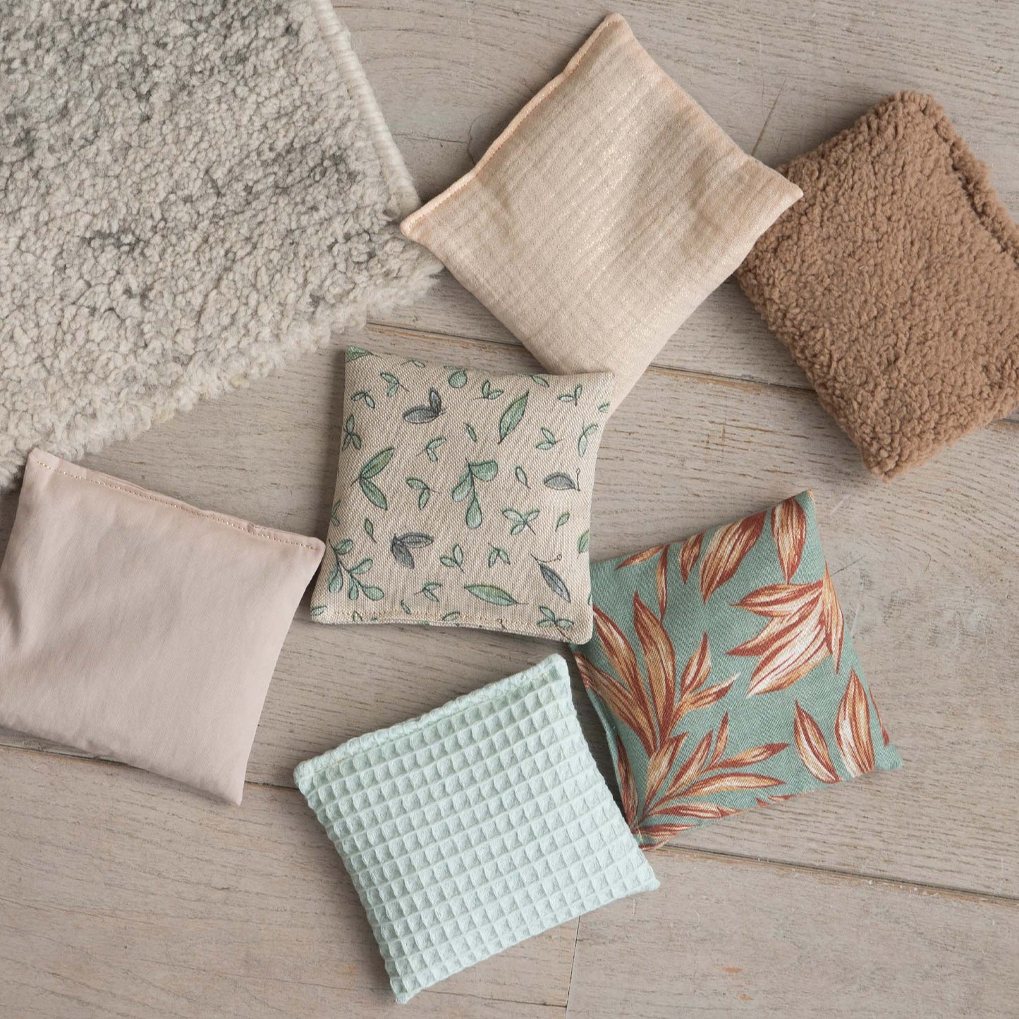 Sensorische pittenzakjes - Dusty Green - 6 stuks