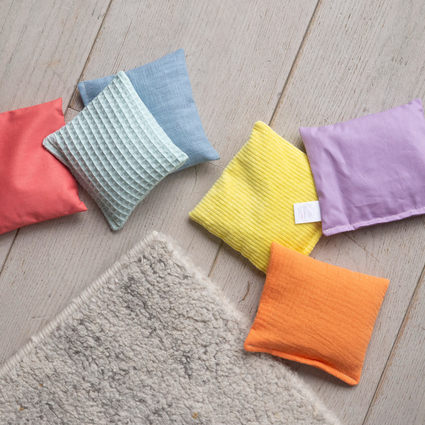 Sensorische pittenzakjes - Pastel - 6 stuks