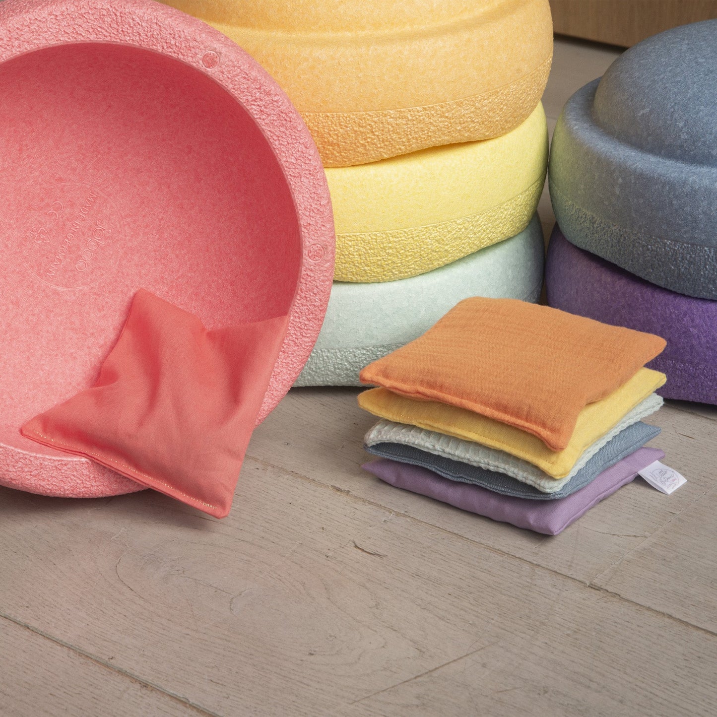 Sensorische pittenzakjes - Pastel - 6 stuks