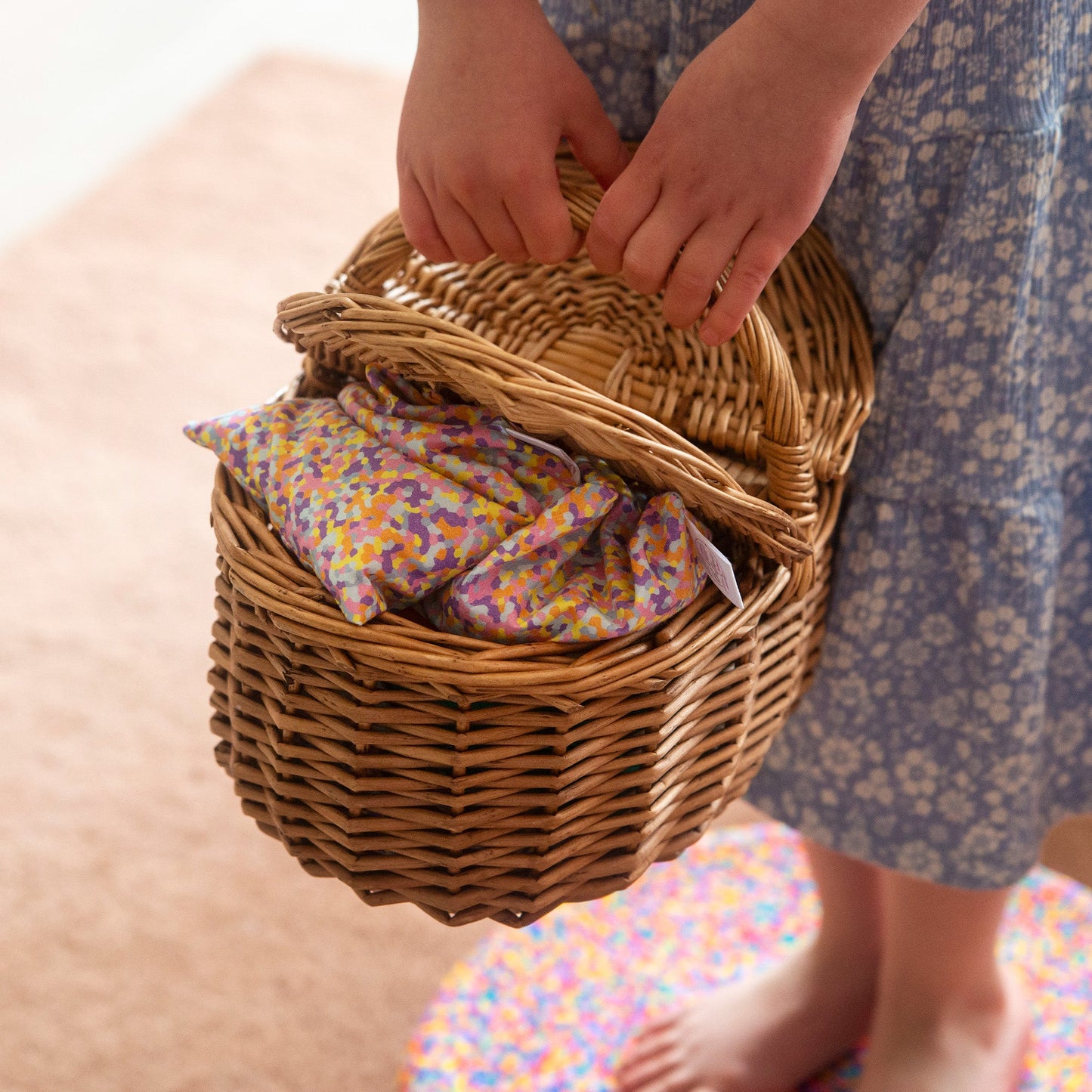 Sensorische pittenzakjes - Regenboog + super confetti- 7 stuks