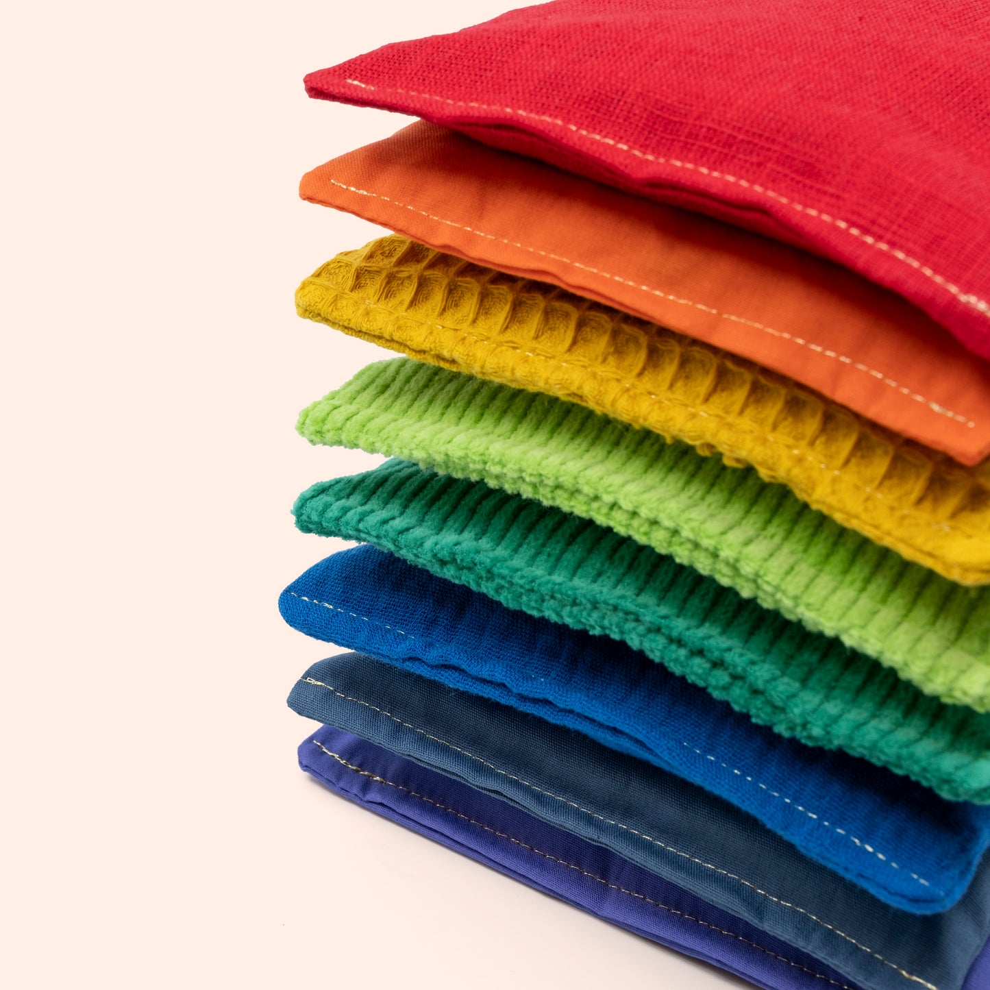 Sensorische pittenzakjes - Regenboog 8-delig