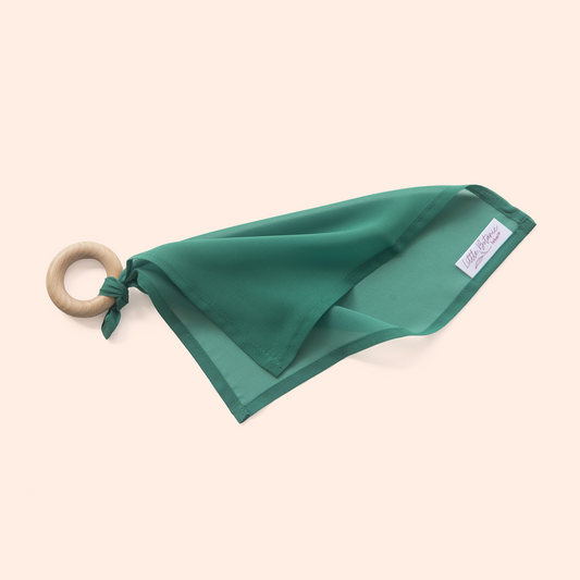 Playcycle speeldoek klein - 30cm - met houten ring - groen