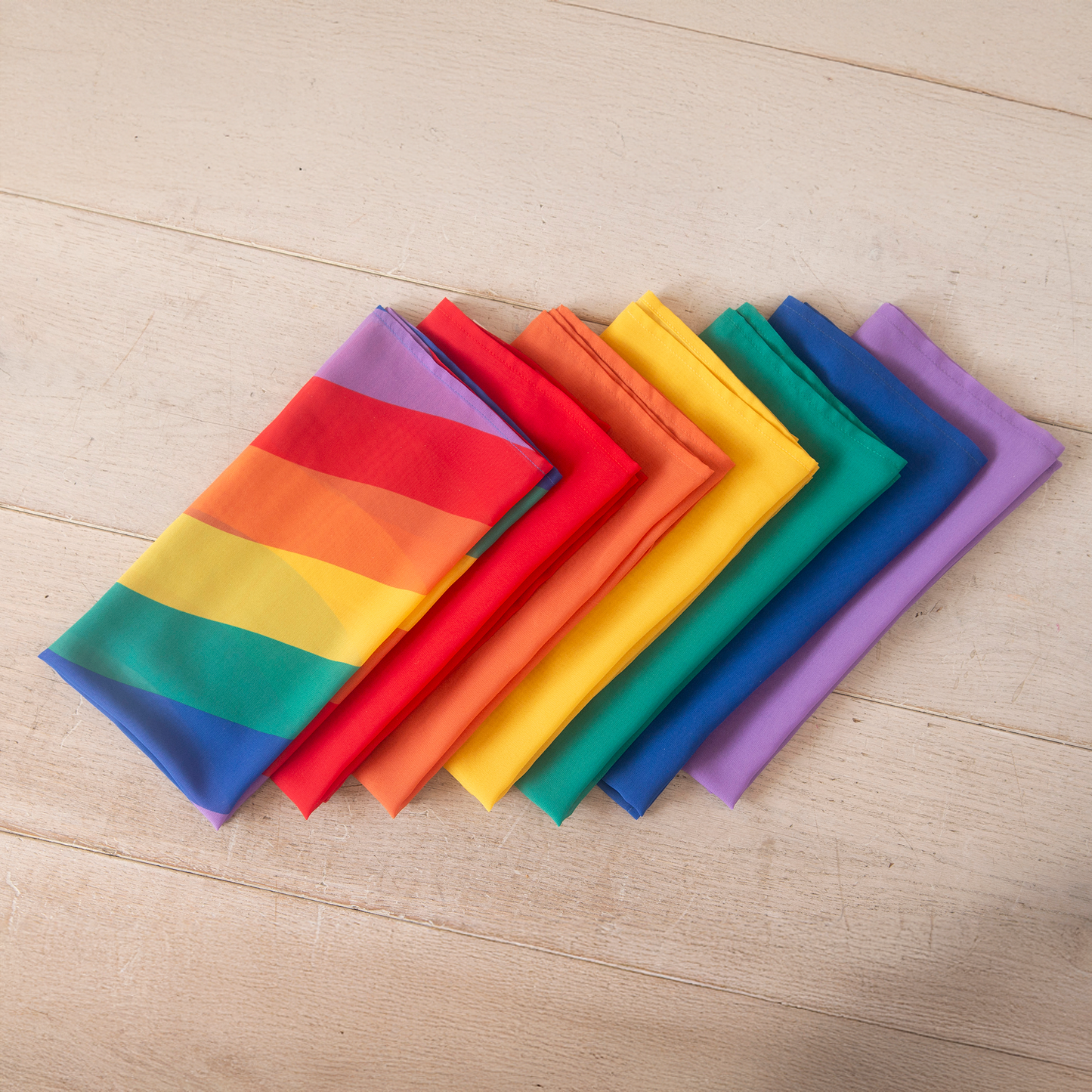 Playcycle speeldoeken regenboog set 7-delig 65cm