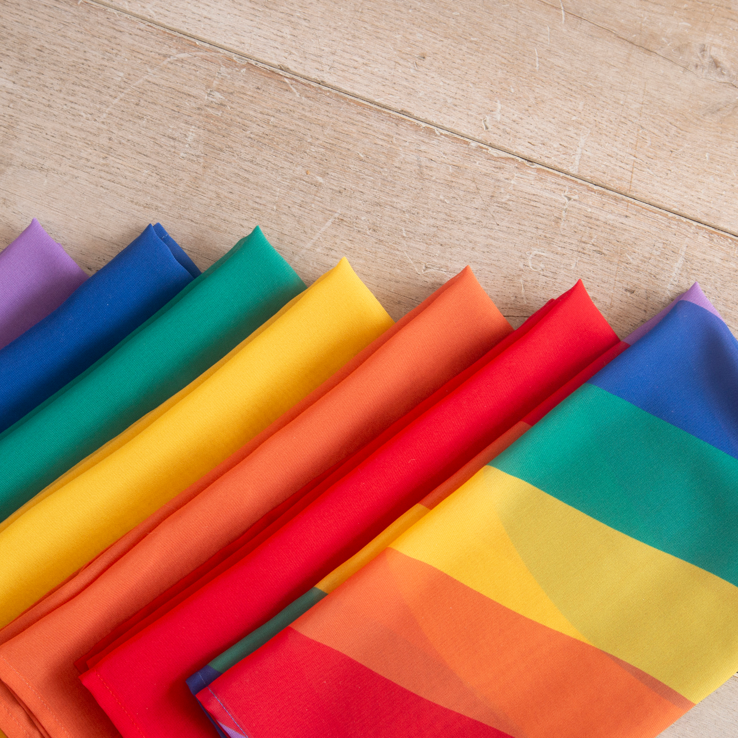 Playcycle speeldoeken regenboog set 7-delig 30cm
