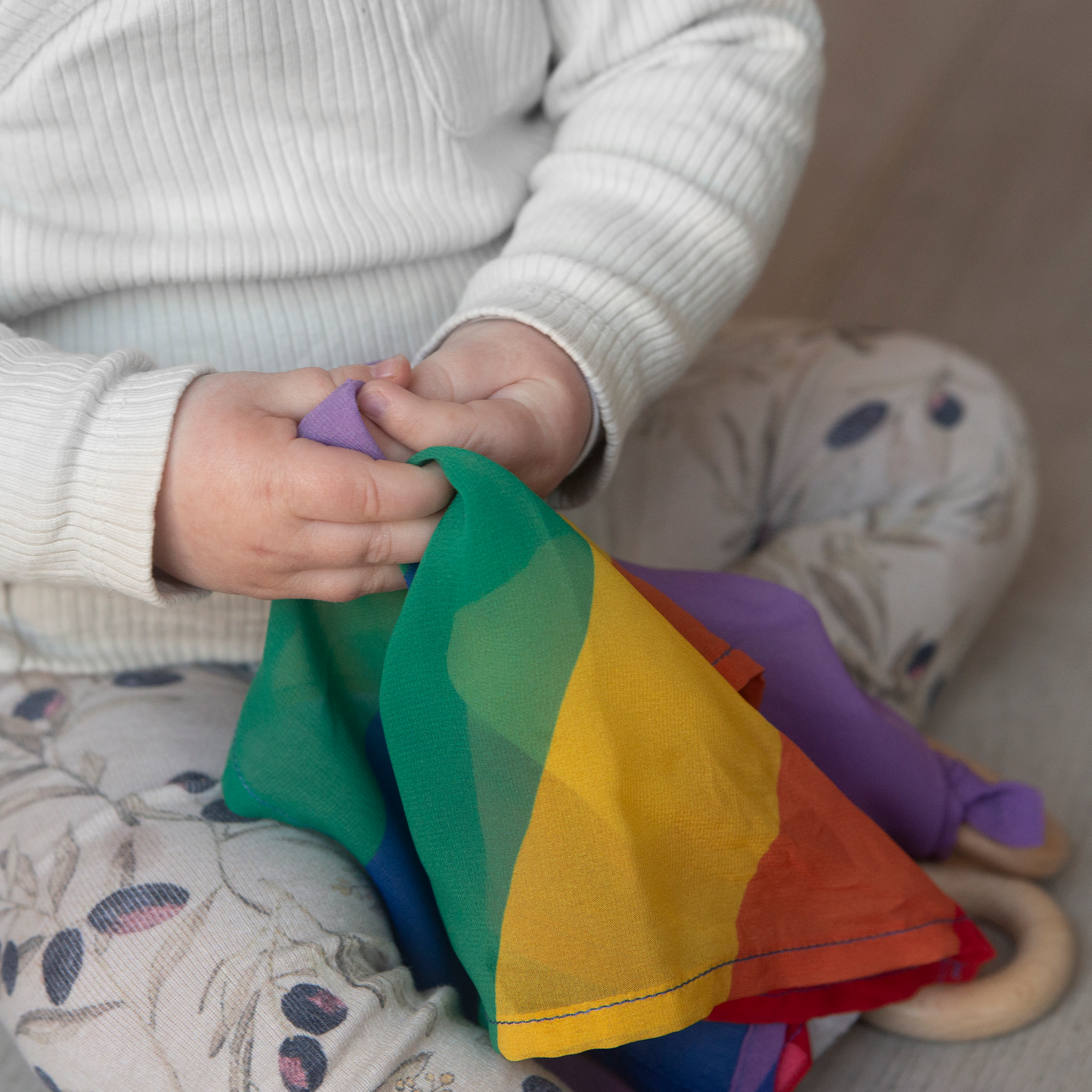 Playcycle speeldoeken regenboog set 7-delig 30cm