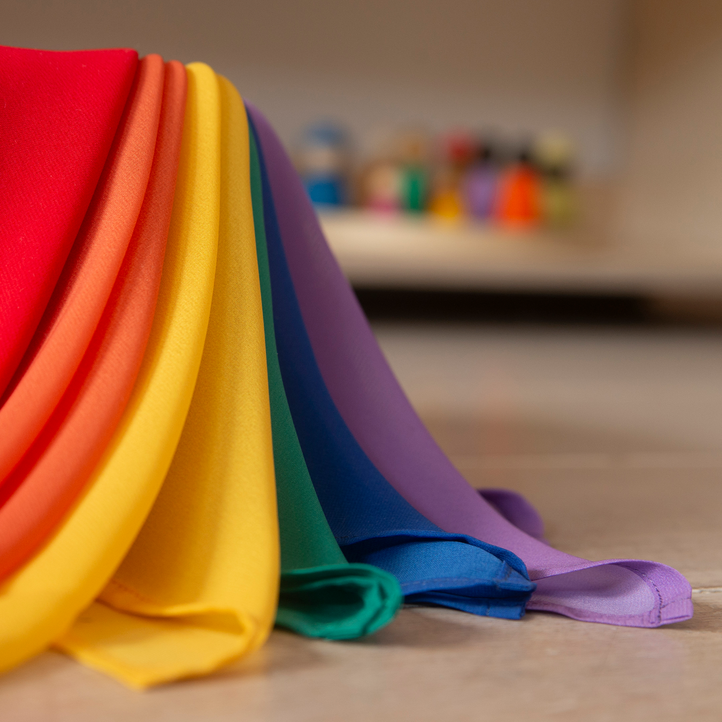 Playcycle speeldoeken regenboog set 7-delig 65cm
