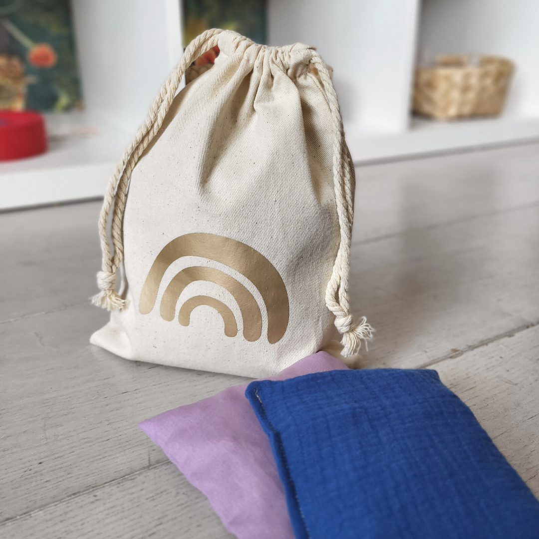 Sensorische pittenzakjes mini - Regenboog - 3 stuks