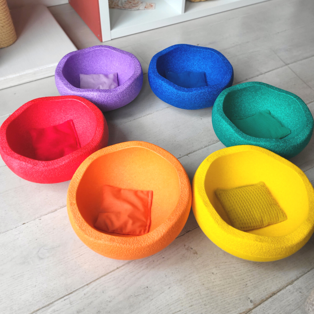 Sensorische pittenzakjes - Regenboog 8-delig