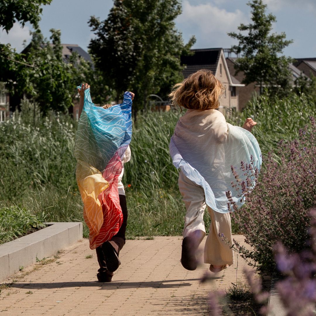 Playcycle speeldoek groot - 95cm - Ombre Rainbow