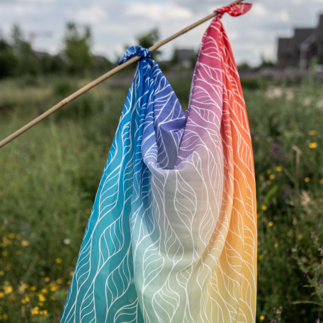 Playcycle speeldoek groot - 95cm - Ombre Rainbow