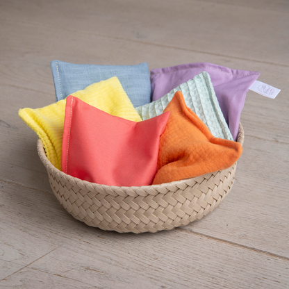 Sensorische pittenzakjes - Pastel + waves - 7 stuks