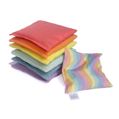 Sensorische pittenzakjes - Pastel + waves - 7 stuks