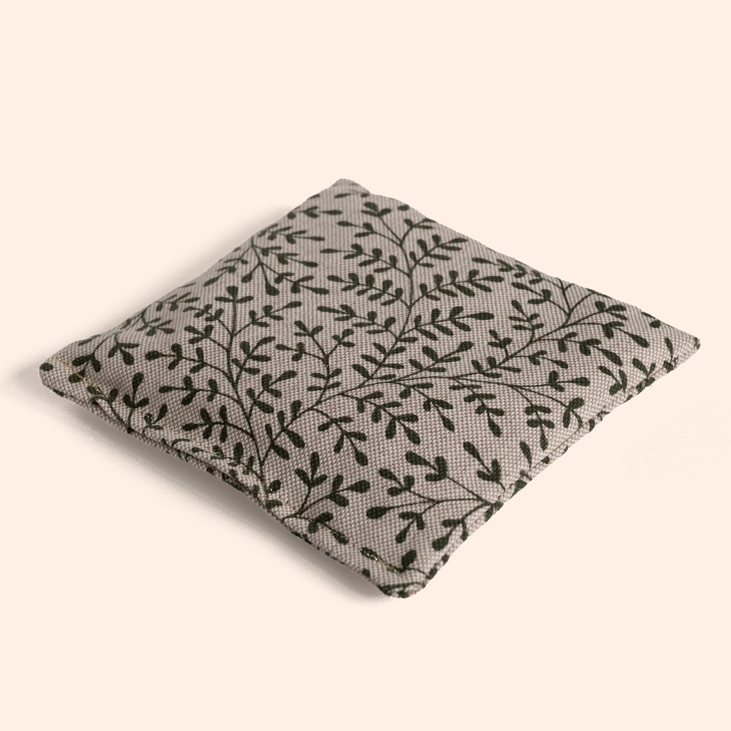 Bean Bag Loose - Linen Green Leaves