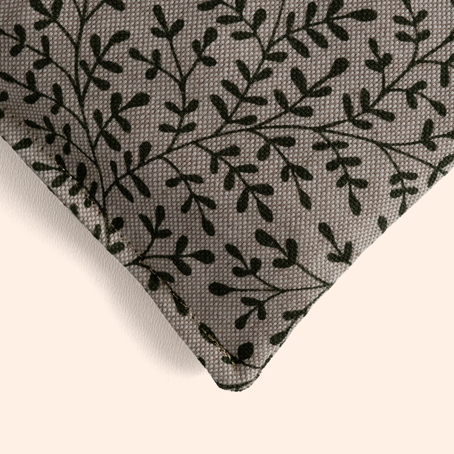Bean Bag Loose - Linen Green Leaves