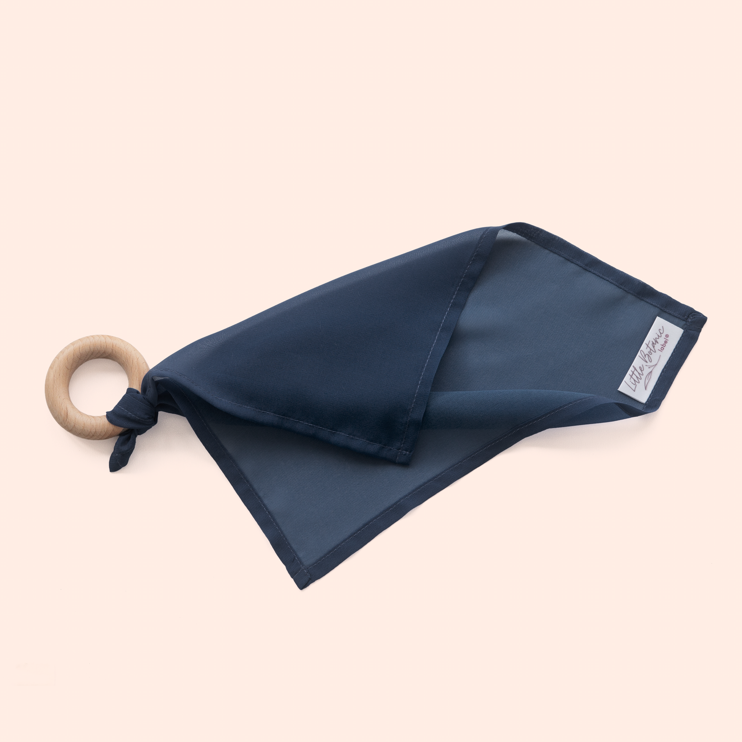 Playcycle speeldoek klein - 30cm - met houten ring - Donkerblauw