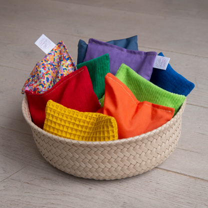 Sensorische pittenzakjes - Regenboog 8-delig