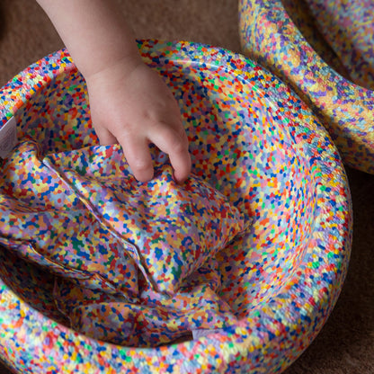 Sensorische pittenzakjes - pastel + super confetti - 7 stuks