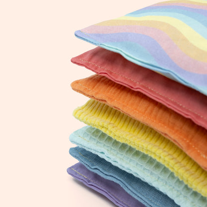 Sensorische pittenzakjes - Pastel + waves - 7 stuks