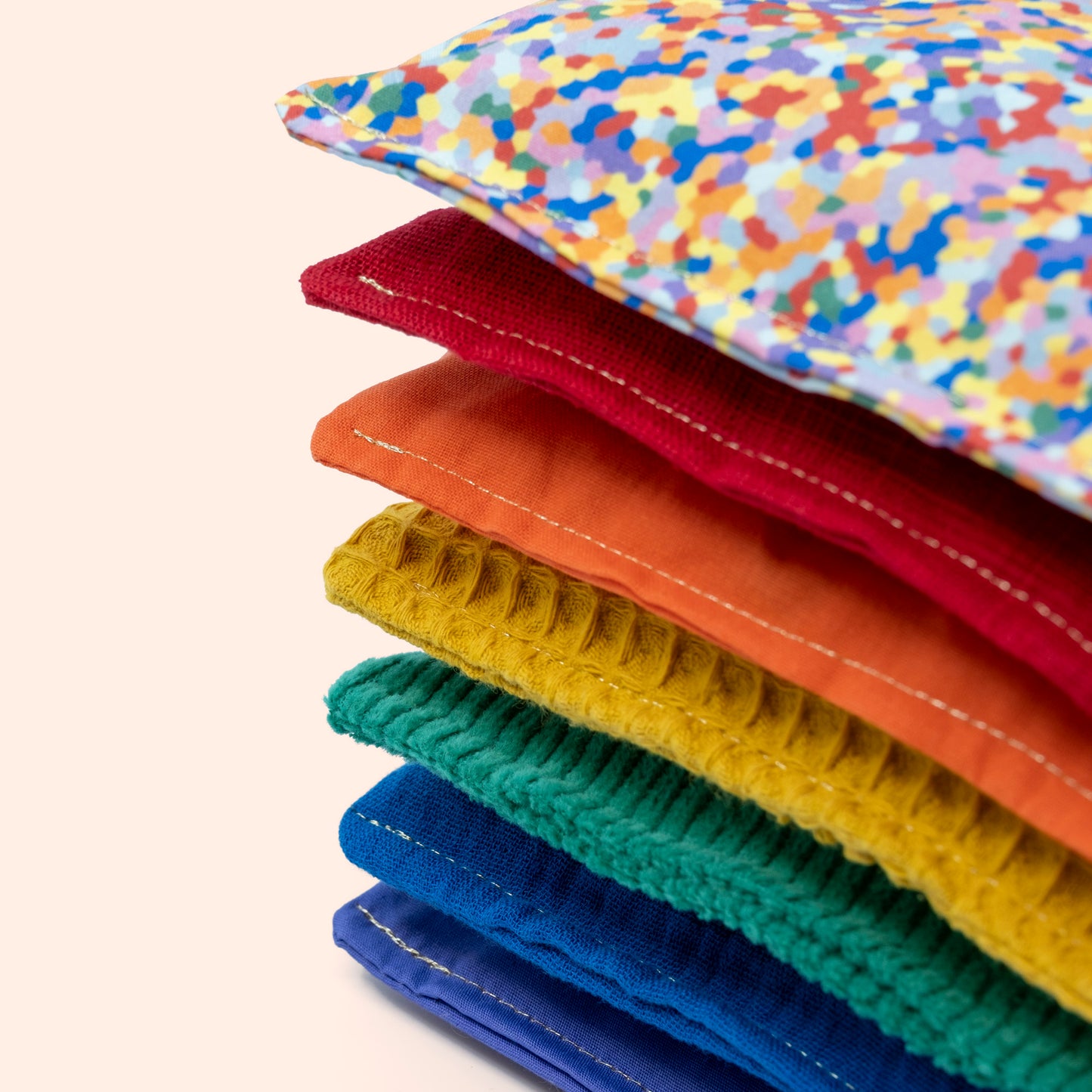 Sensorische pittenzakjes - Regenboog + super confetti- 7 stuks