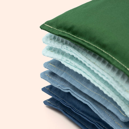 Sensorische pittenzakjes - Waters & Greens set - 7 stuks