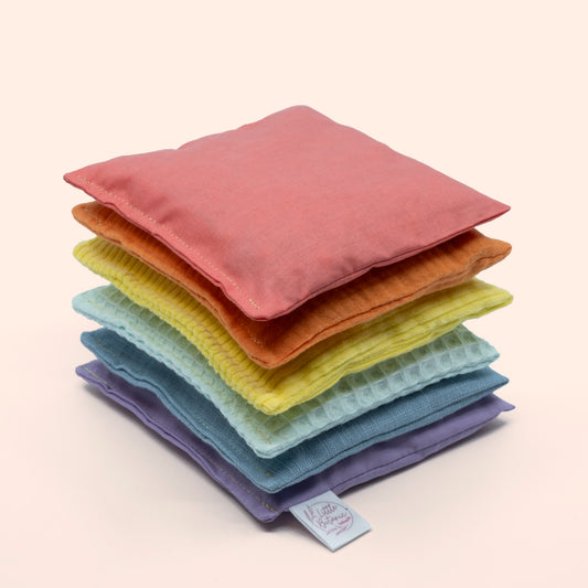 Sensorische pittenzakjes - Pastel - 6 stuks